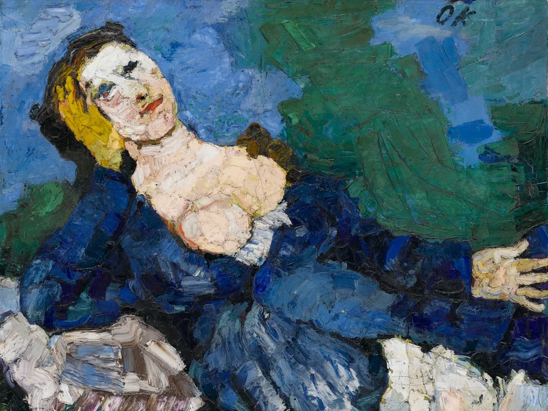 1888-Hermine Moos - Donna in blu